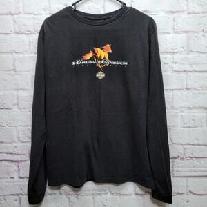 VTG Harley Davidson Free to Roam Long Sleeve Shirt Mens M Space Coast‎ FL Biker